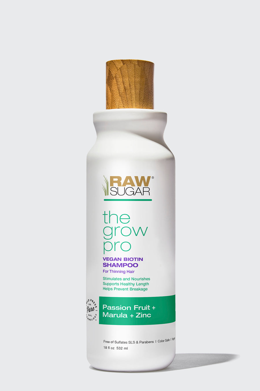 Grow Pro Shampoo Bottle Bamboo Cap