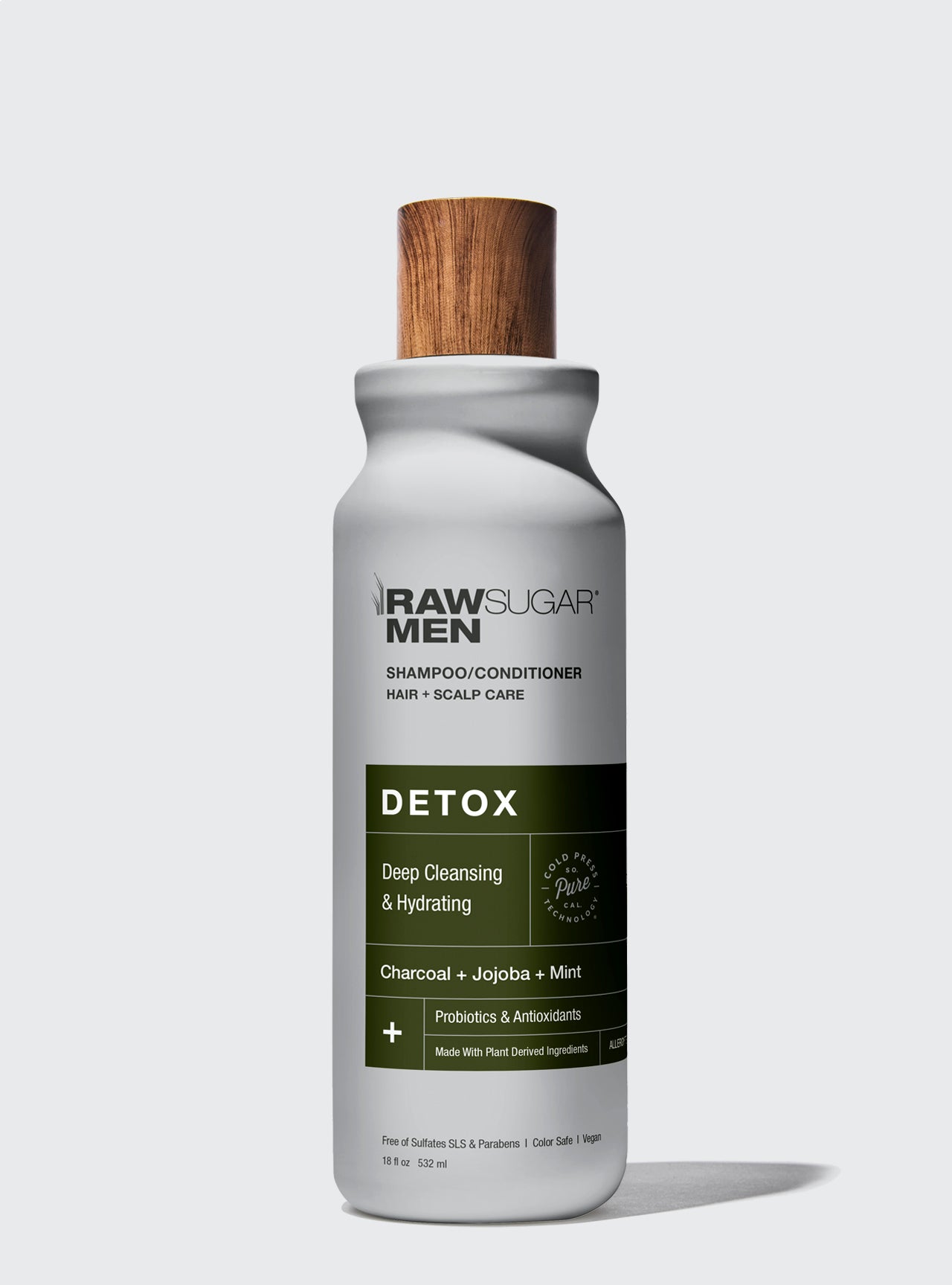 Men's 2-in-1 Detox Shampoo & Conditioner - Charcoal + Jojoba + Mint